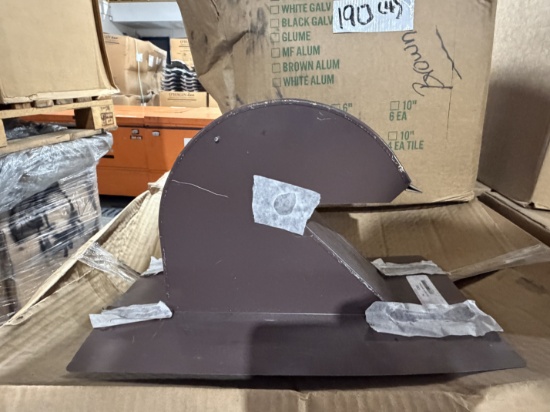 4" Brown Galvanized Gooseneck Roof Vents