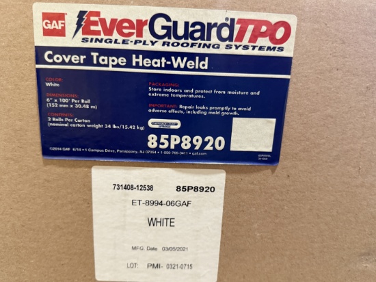 GAF EverGuard TPO 6" x 100' Coner Tape Heat-Weld