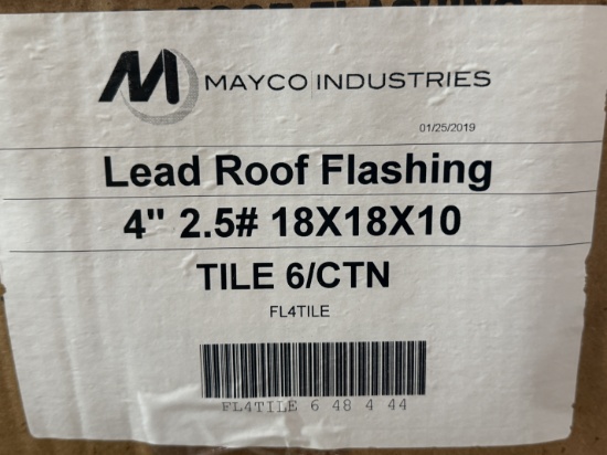 Mayco 4" 2.5# 18x18x10 Lead Roof Flashing Tile