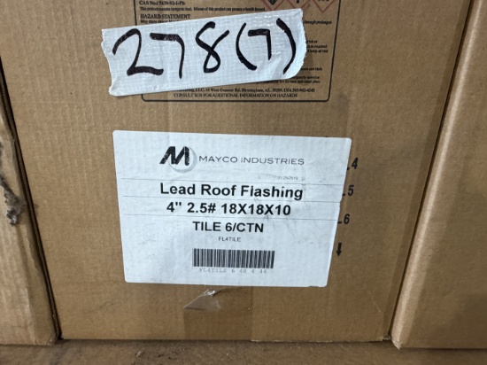 Mayco 4" 2.5# 18x18x10 Lead Roof Flashing Tile