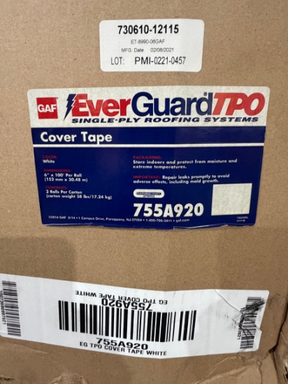 GAF EverGuard TPO Cover Tape White