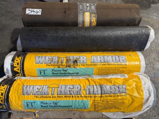 Assorted Roofing Underlayment Rolls