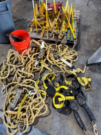 Assorted Roofing Fall Protection Safety Gear