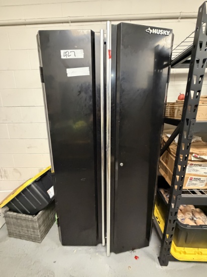 Husky Black Metal Storage Cabinet