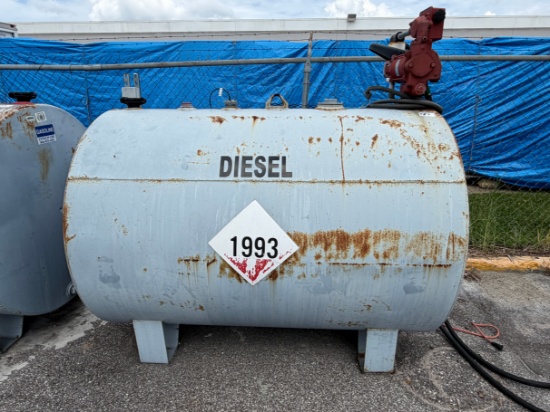 Diesel Fuel Storage Tank w. Fill-Rite 20 GPM Pump
