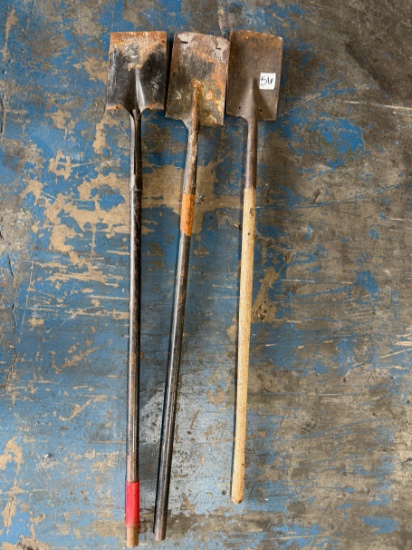 (3) Long Handle Roofing Spades