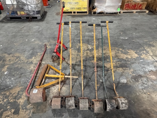 (9) Commercial Roofing Rollers and Tools