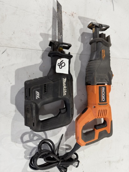 Makita & Ridgid Reciprocating Saws Lot