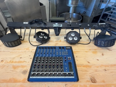 Chauvet GigBAR 2 and Samson Audio Mixer