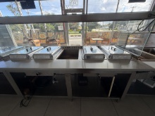 5 Well Electric Steam Table w. Glass Sneeze Guard