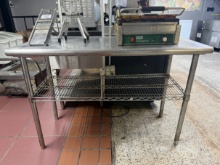 S.S. Worktop Table with Undershelf