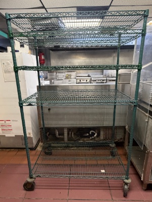 Epoxy Coated Metro Rack on Casters - 5 Shelves