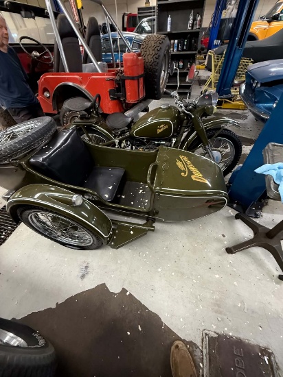 Japanese Motorcycle With A Sidecar