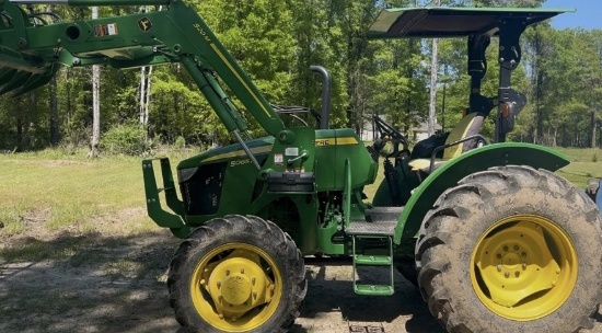 2022 John Deere 5065E MFWD Tractor with Loader, Grapple & Forks