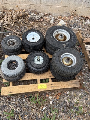 Assorted Wheels & Tires With Metal Rims