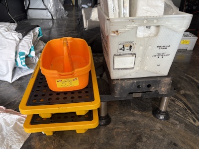 Commercial Plastic Dunnage Racks, Utility Caddy & Assorted Equipment