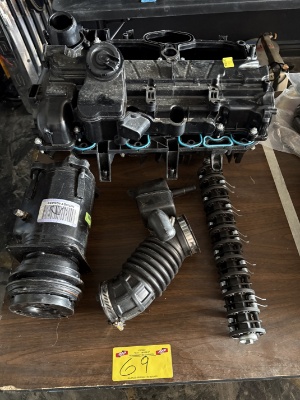 Automotive Engine Parts Lot - Intake Manifold , Air Intake Components, Rocker Arm Assembly & Electri