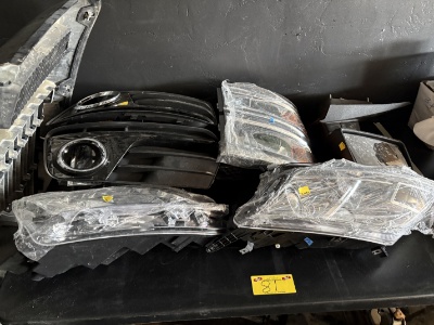 Assorted Ford Front End Parts - Grille Headlights , Fog Lights & Mirror