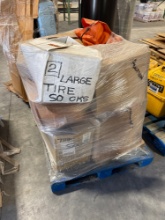 Misc Boxes of Tire socks and diapers for equipment