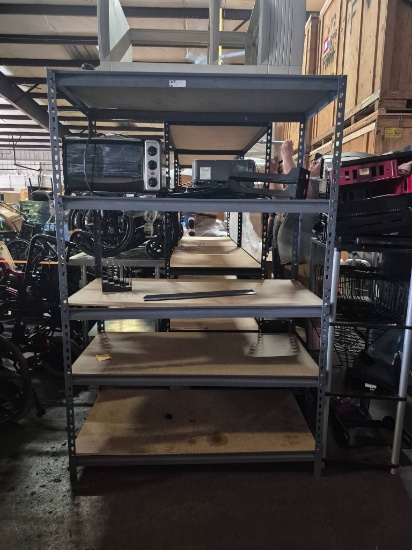 Metal Storage Shelf Unit with Wooden Shelves (Shelf ONLY)