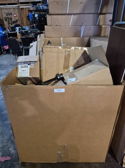 Pallet of Mixed Items Including Medical Equipment and Fixtures
