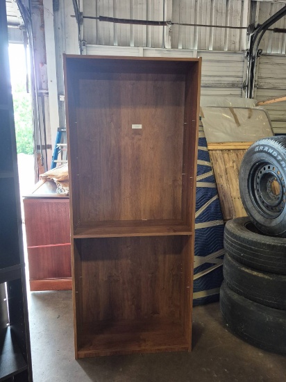 Wooden Shelving Unit, 71x30x11 Inches