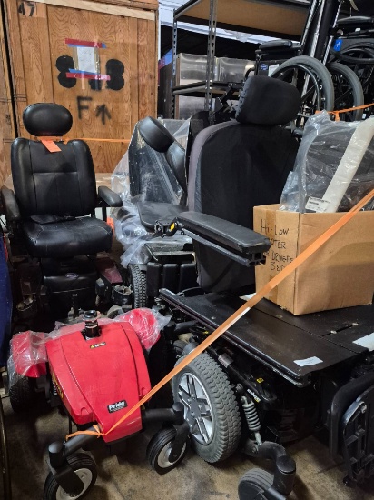 4 Motorized Wheelchairs for Parts or Repair