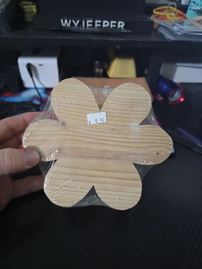 Wooden Flower Shape, Unfinished Shape, Wood Cutout, Wooden Paintable Craft