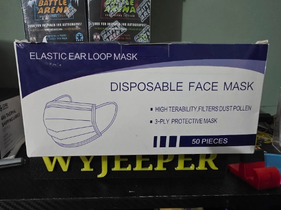 50 PCS Disposable Face Mask 3-Ply Non Medical Surgical Earloop Mouth Dust Cover