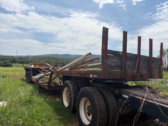 40 foot double drop trailer, no brakes