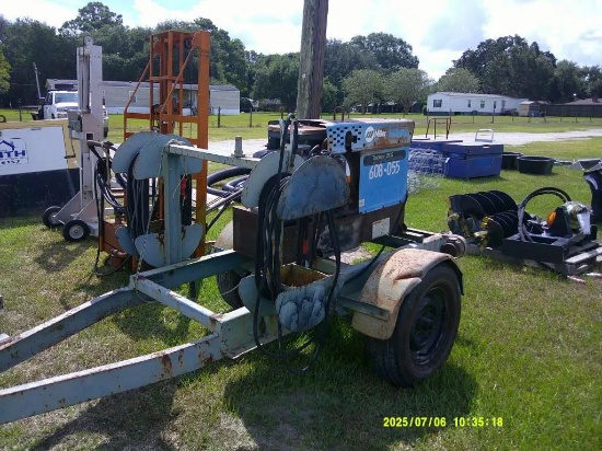 Miller welder on trailer