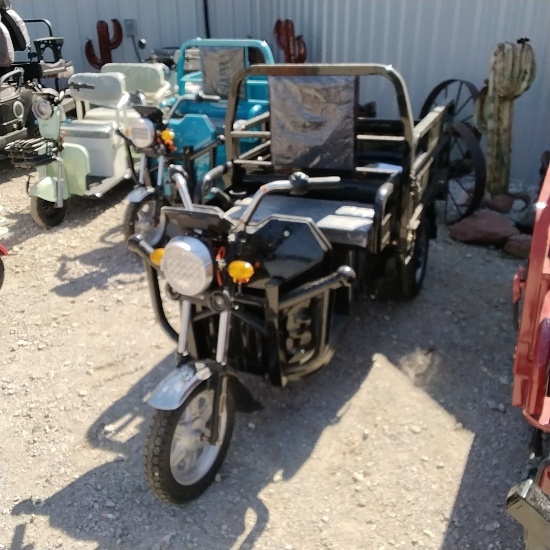 3 wheel electric dump bed cart