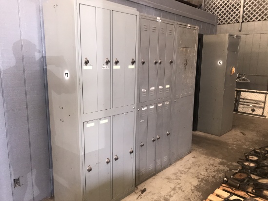 (4) Metal Lockers & Cabinets