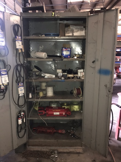 2-Door Metal Cabinet w/ Contents