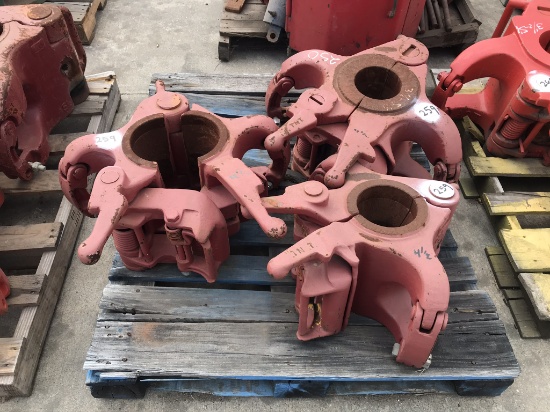 (3) BJ 4 1/2" 250 Ton Center Latch BN Drill Pipe Elevators