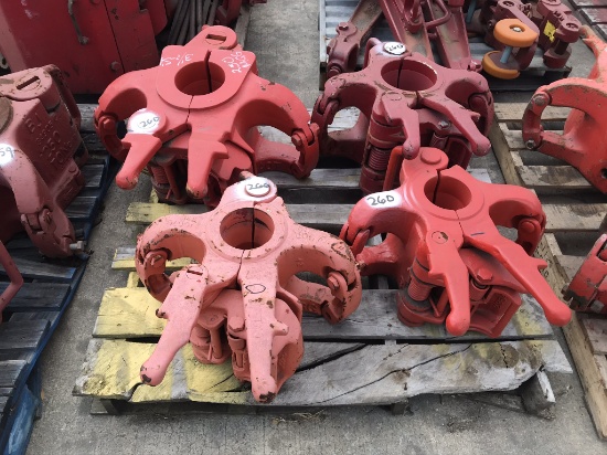 (1) 4 1/2", (2) 3 1/2" & (1) 2 7/8" Center Latch BN Drill Pipe Elevators