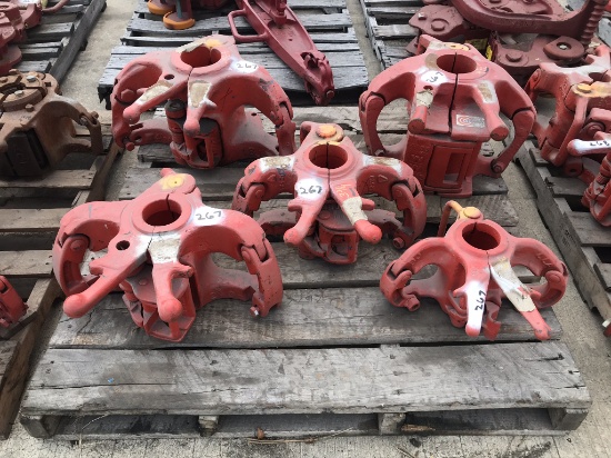 (1) 4 3/4", (1) 4 1/2", (1) 3 3/4" & (2) 3 1/4 Center Latch Casing Elevators