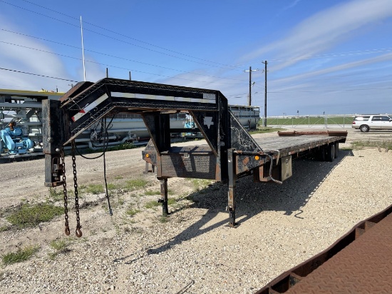 2007 PJ T/A Gooseneck Trailer, 8'W x 40'L, 9' Gooseneck, Wood Deck, Spring Type Suspension, ToolBox,