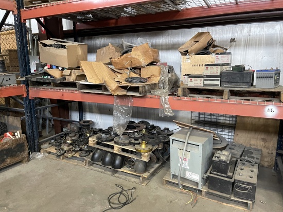 Contents of Pallet Racks Including VHP Front Cover, Piping Accessories, T30 Waukesha Turbos, 3516 Tu