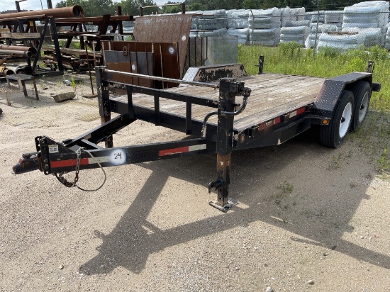 8'W x 15'L T/A Flatbed Utility Trailer, 215/75R17.5 Tires, TX 347103H