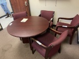 Small Conference Table w/ (4) Arm Chairs