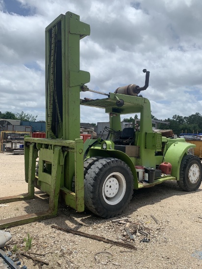 Hyster Approx. 25,000 Lb to 30,000 Lb Forklift. No plates or identification number.