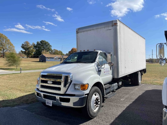 2008 Ford F-650 XL Super Duty S/A Box Truck, VIN #3FRWF65C18V570884, p/b Diesel, 77,426 Miles, A/T,
