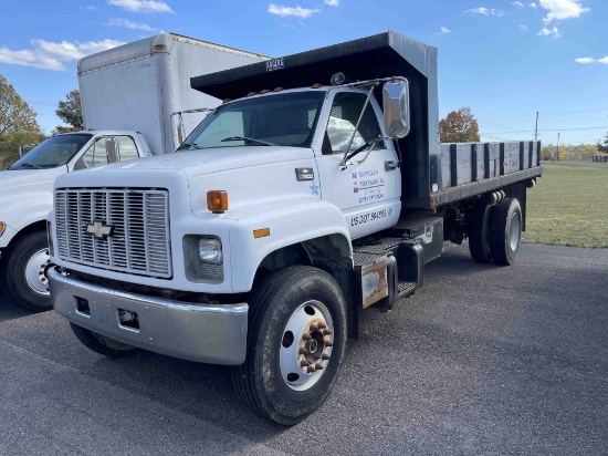1998 Chevrolet C7500 S/A Dump Bed Truck, p/b Diesel Engine, 18' Dump Bed, VIN #1GBM7H1C3WJ111637, Sp
