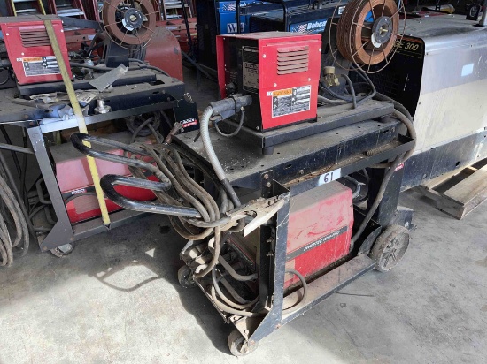Lincoln Invertec V350-Pro Welder with Lincoln LN-7 Wire Feeder and Cart