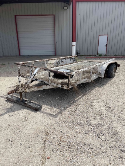 7'W x 16'L T/A Utility Trailer, Wood Deck, VIN# Unknown, No TX Tags, (NOTE: May Need 4 new tires - B
