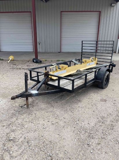 5'6"W x 10'L S/A Utility Trailer (NOTE: Vacuworx Vacuum Lifter Shoe NOT INCLUDED) (BILL OF SALE ONLY
