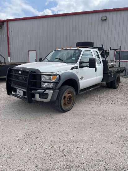 2011 Ford F550 Super Duty, Extended Cab, S/A Flatbed Dually, p/b 6.7L Power Stroke Diesel Engine, A/