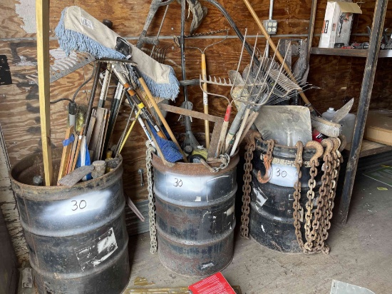 Misc. Rakes, Squeegees, Shovels, Chains & Brooms