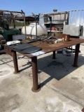 5'W x 8'L Steel Work Table w/ Vise